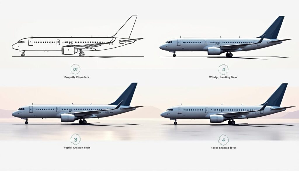 apprenez à dessiner un avion facilement grâce à notre guide étape par étape, idéal pour débutants et amateurs de dessin.