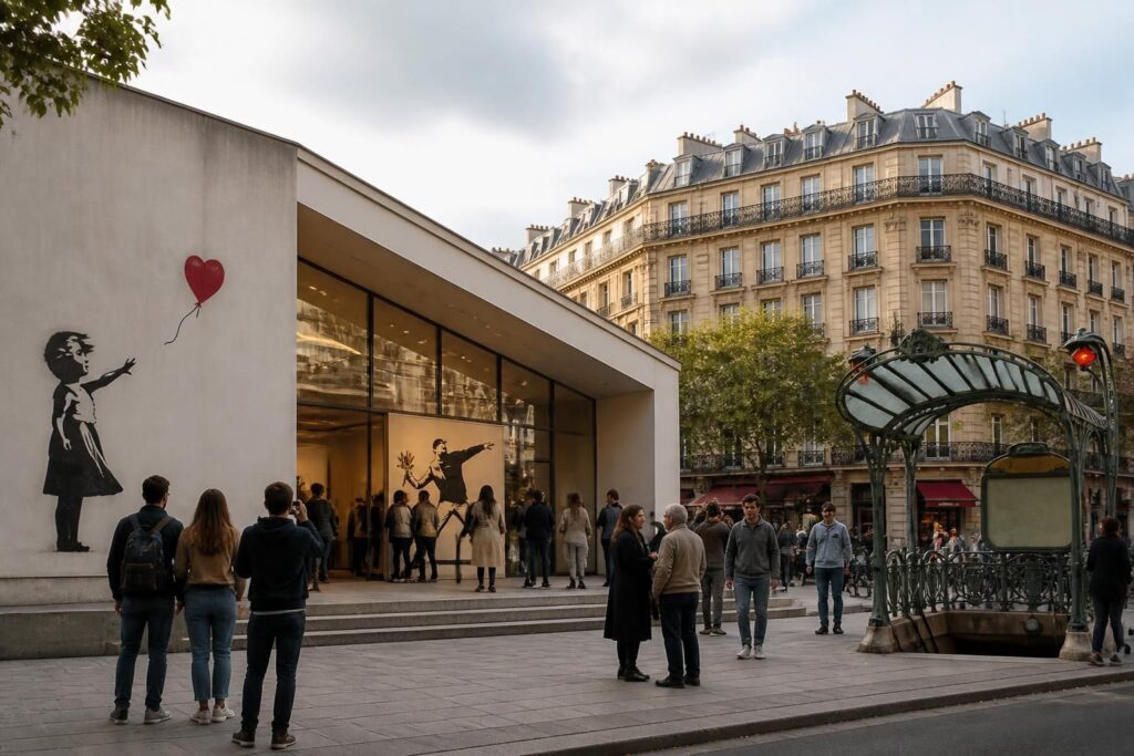 découvrez le musée banksy à paris : tarifs d'entrée, avis des visiteurs et informations pratiques pour accéder facilement via le métro.